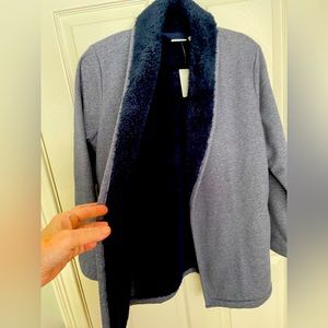 LLBean Petite fleece comfy cardigan